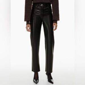 Aritzia Wilfred The Melina Faux Leather Pants Black Size 2